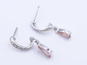 K18WG トパーズ 0.42ct/0.39ct ダイヤ 0.11ct/0.11ct ピアス 2.3g